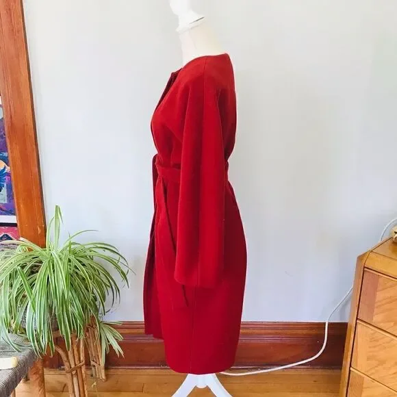 Gucci | red wool belted coat in red | Size XL - Picture 13 of 16